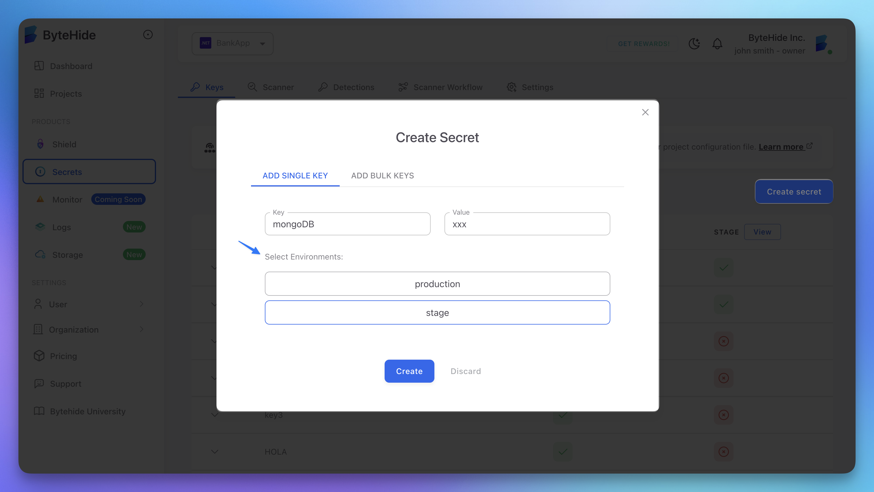 Multi-Environment Secret