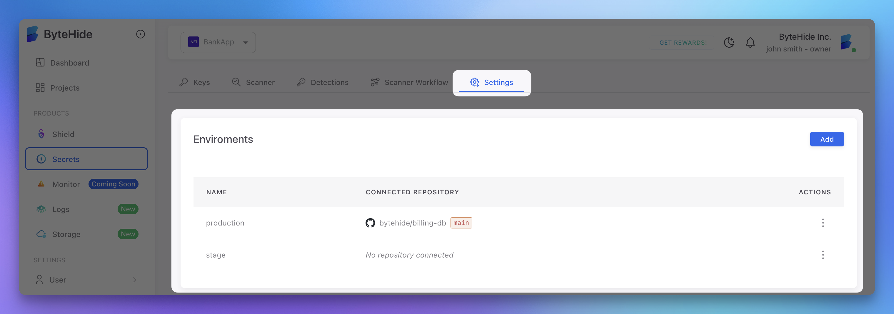 Github connect bytehide